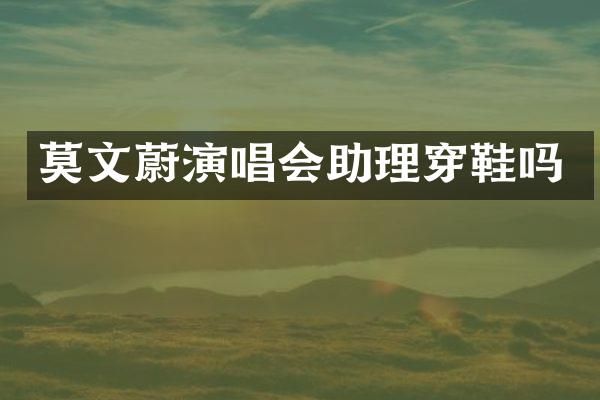 莫文蔚演唱会助理穿鞋吗