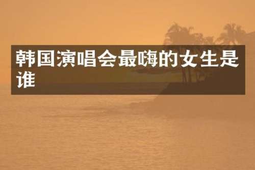 韩国演唱会最嗨的女生是谁