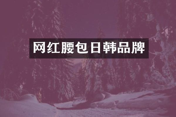 网红腰包日韩品牌