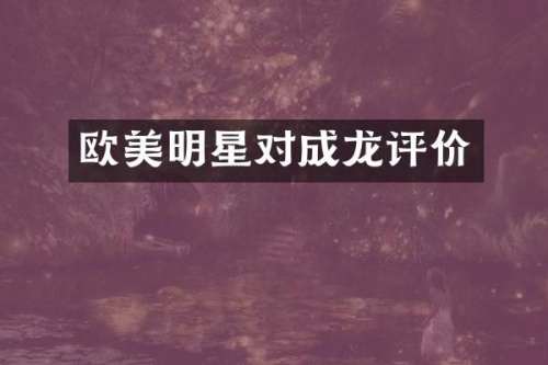 欧美明星对成龙评价