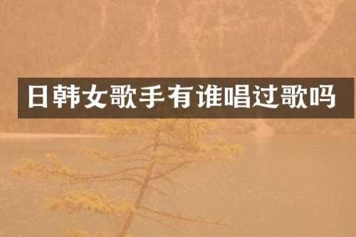 日韩女歌手有谁唱过歌吗