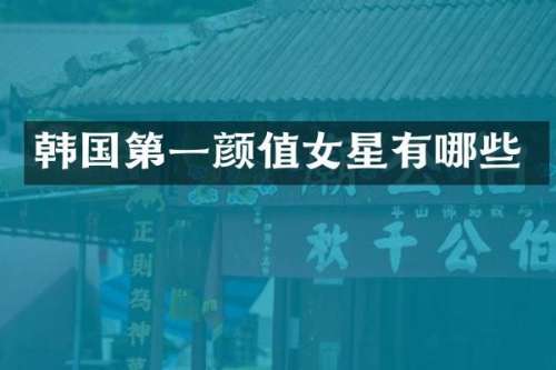 韩国第一颜值女星有哪些