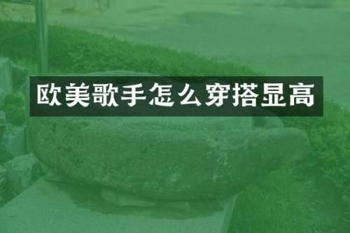 欧美歌手怎么穿搭显高