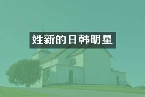 姓新的日韩明星