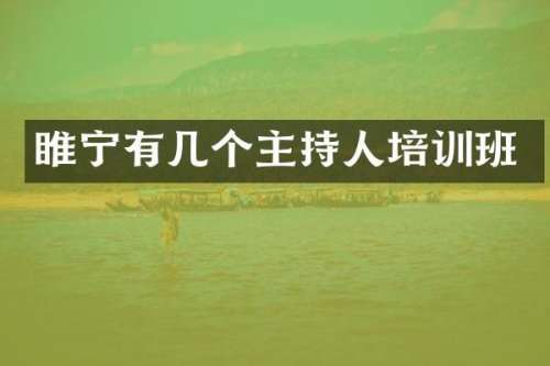 睢宁有几个主持人培训班