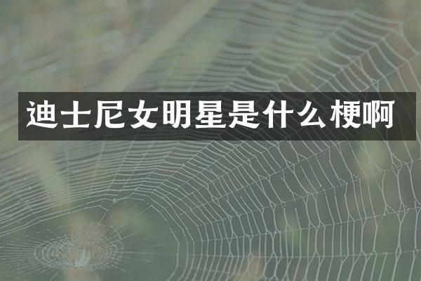 迪士尼女明星是什么梗啊