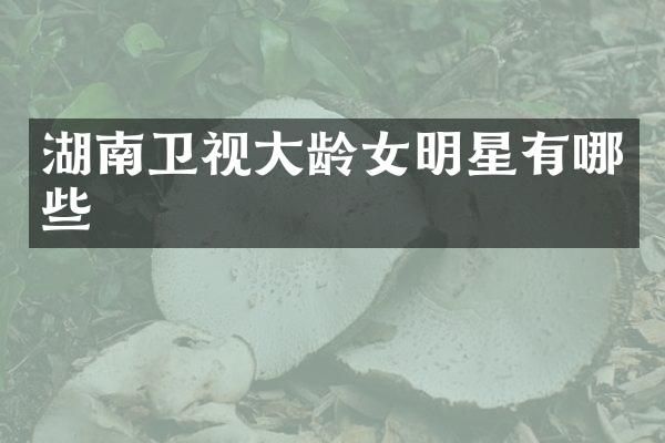 湖南卫视大龄女明星有哪些