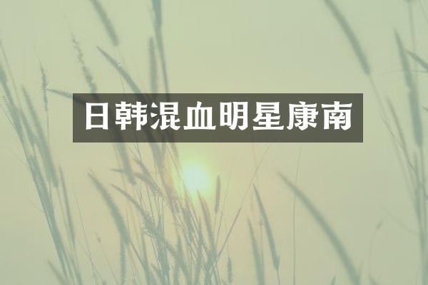 日韩混血明星康南