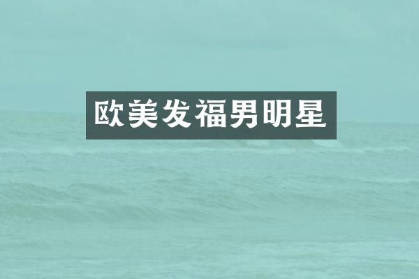 欧美发福男明星