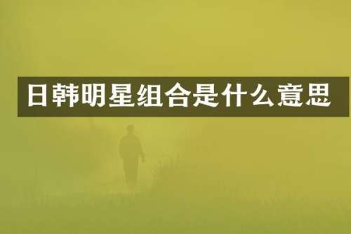 日韩明星组合是什么意思