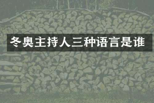 冬奥主持人三种语言是谁