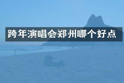 跨年演唱会郑州哪个好点