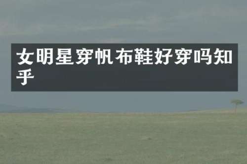 女明星穿帆布鞋好穿吗知乎