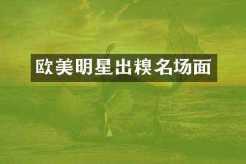 欧美明星出糗名场面