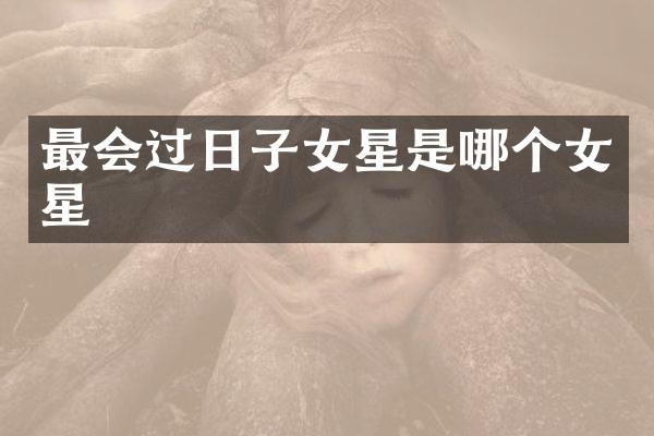 最会过日子女星是哪个女星