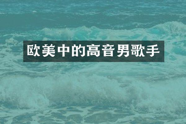 欧美中的高音男歌手
