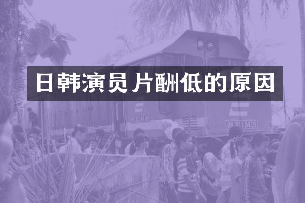 日韩演员片酬低的原因