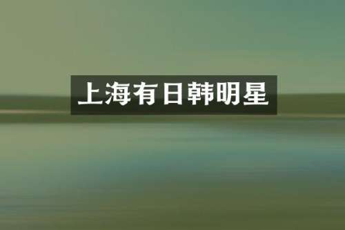 上海有日韩明星