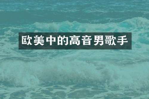 欧美中的高音男歌手