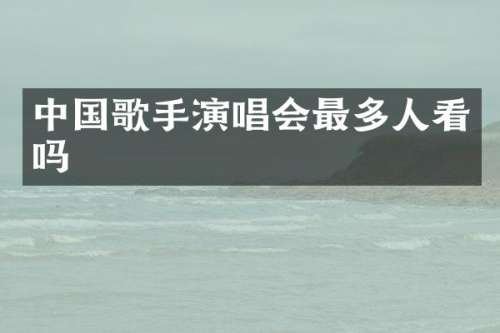 中国歌手演唱会最多人看吗