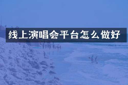 线上演唱会平台怎么做好