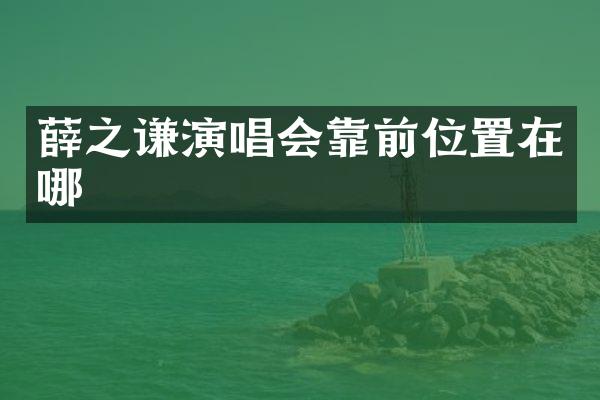 薛之谦演唱会靠前位置在哪