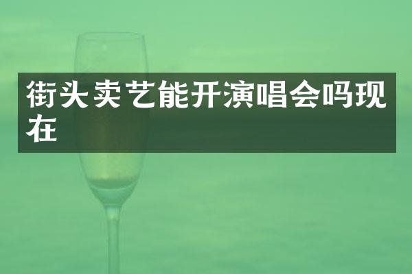 街头卖艺能开演唱会吗现在