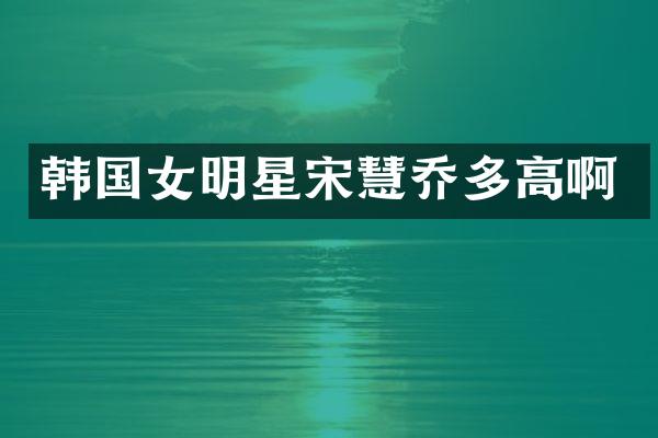 韩国女明星宋慧乔多高啊
