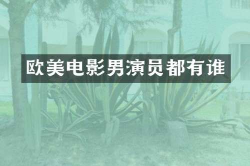 欧美电影男演员都有谁