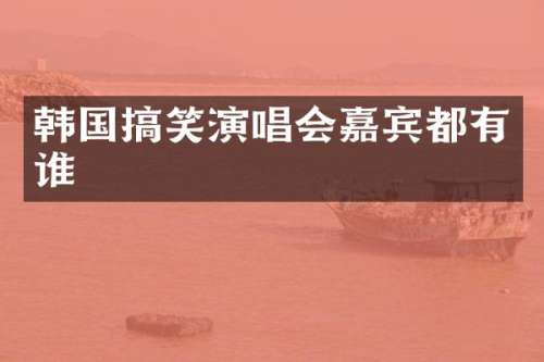 韩国搞笑演唱会嘉宾都有谁
