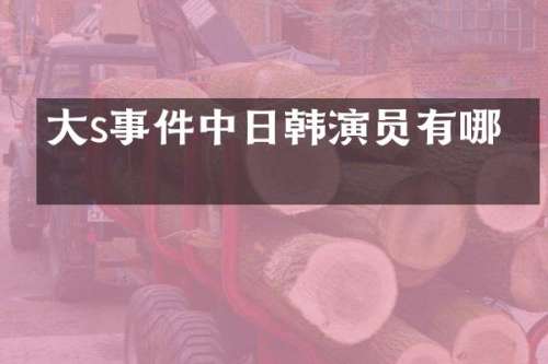 大s事件中日韩演员有哪些