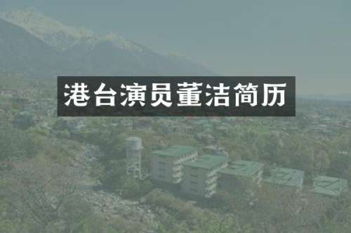 港台演员董洁简历