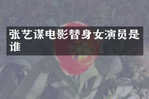 张艺谋电影替身女演员是谁