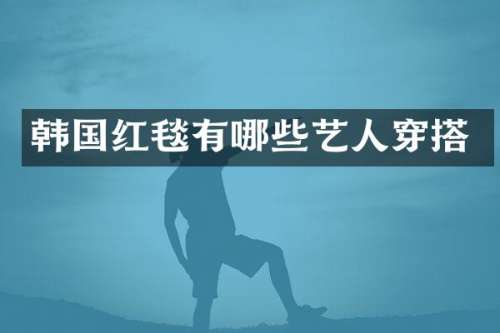 韩国红毯有哪些艺人穿搭