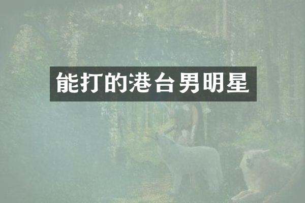 能打的港台男明星