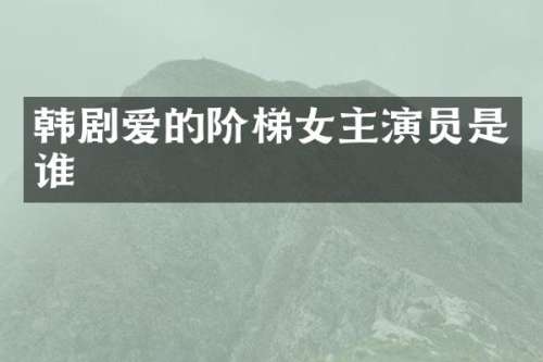 韩剧爱的阶梯女主演员是谁