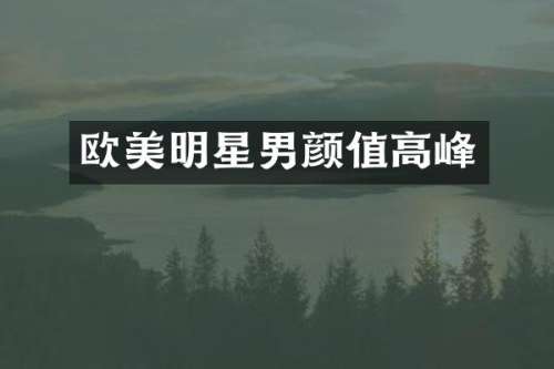 欧美明星男颜值高峰