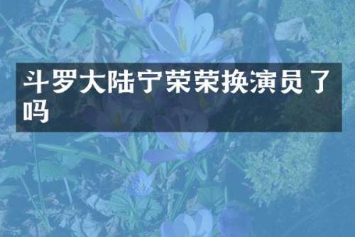 斗罗大陆宁荣荣换演员了吗