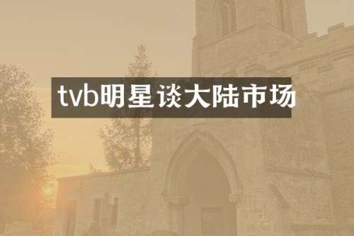 tvb明星谈大陆市场