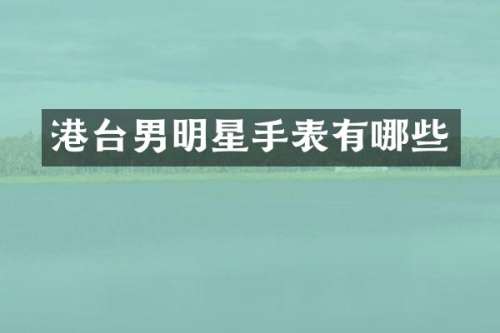 港台男明星手表有哪些