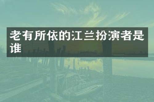 老有所依的江兰扮演者是谁