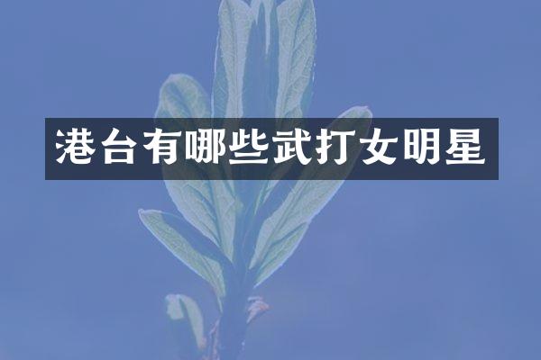 港台有哪些武打女明星
