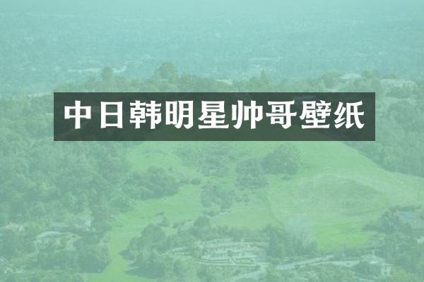 中日韩明星帅哥壁纸