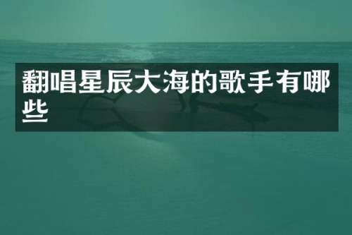 翻唱星辰大海的歌手有哪些