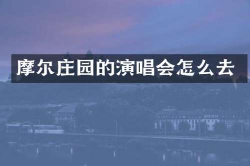 摩尔庄园的演唱会怎么去