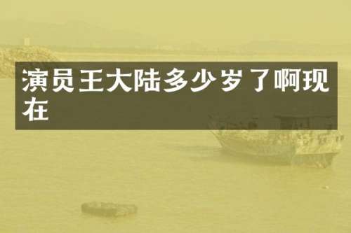 演员王大陆了啊现在