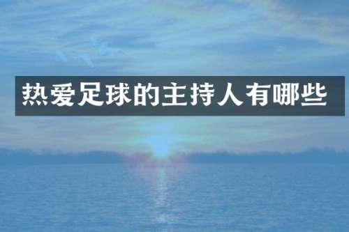 热爱足球的主持人有哪些