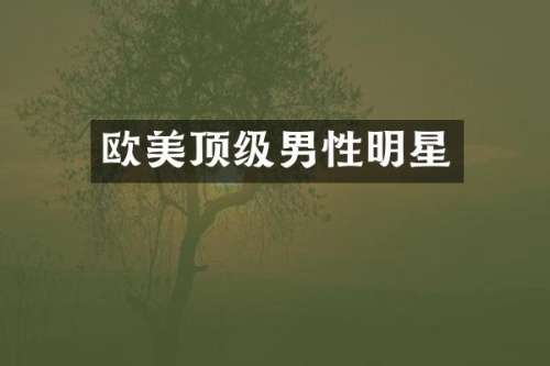 欧美顶级男性明星