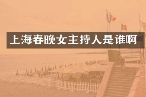 上海女主持人是谁啊