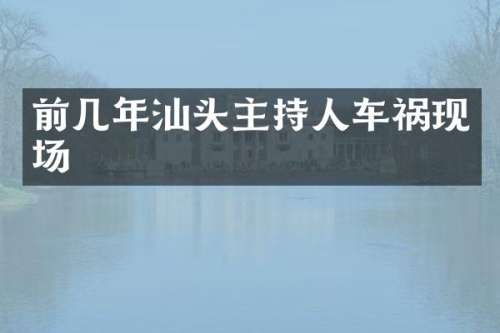 前几年汕头主持人车祸现场